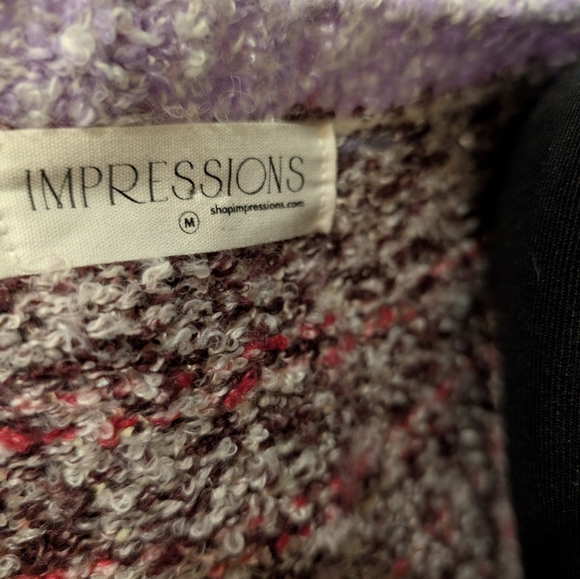 Impressions Lavender and Orange Floral Cardigan - Picture 4 of 4